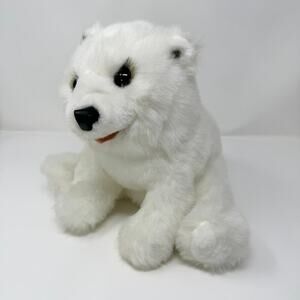 Folkmanis Furry Folk Puppets Polar Bear Realistic Lifelike Plush Stuffed Animal